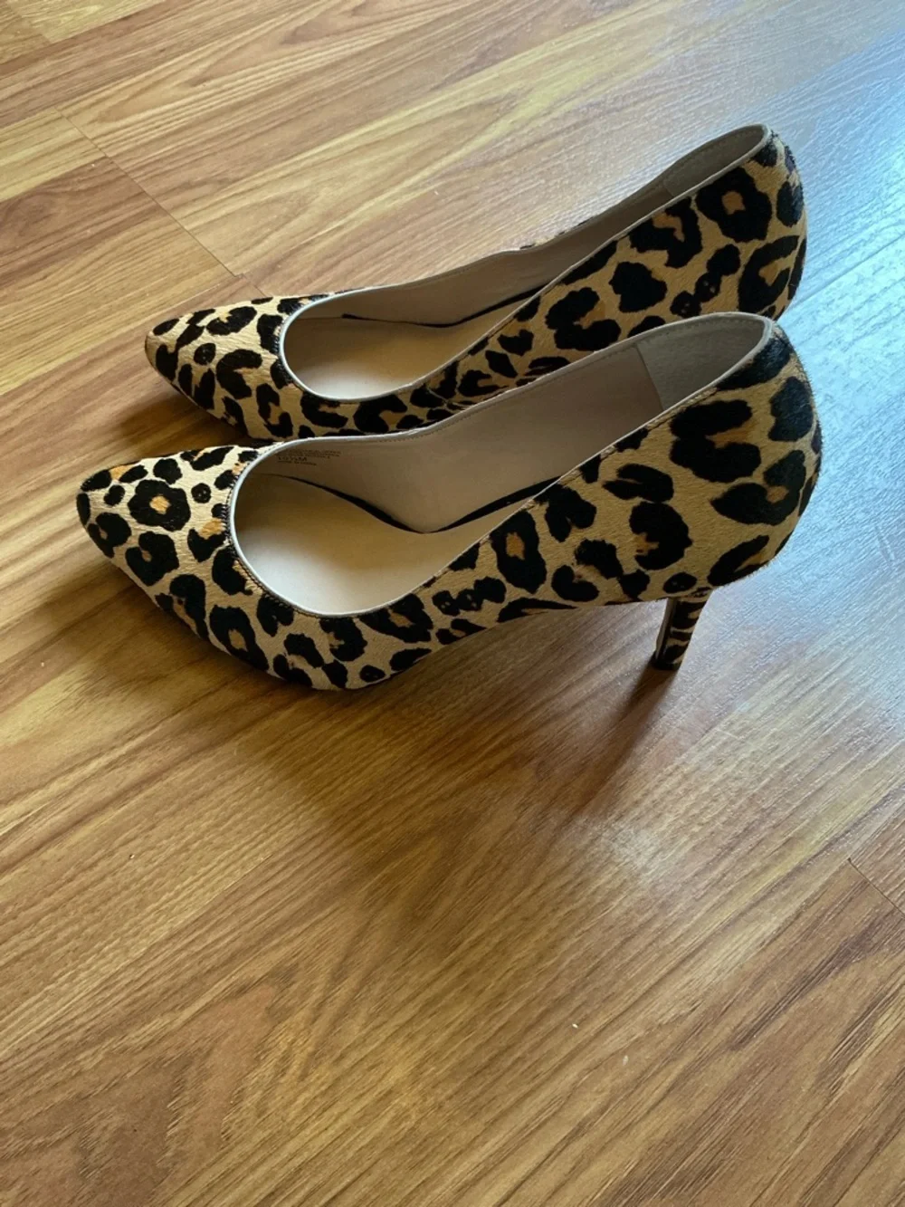 INC International Concepts Leopard Print Tan and Black Pointed Toe Pumps